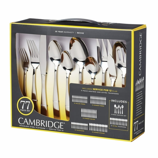 Silverware Cambridge Amazon.com: カトラリー    CAMBRIDGE Set, Set Flatware 20-Piece Mena カトラリー(スプーン等)