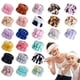 thumbnail image 2 of Banda para el cabello con muñequera para lavarse la cara, conjunto de diadema con esponja y parte superior de calavera con diseño de nube, accesorios para el cabello combinados, 2 of 3