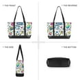 thumbnail image 6 of FORMRS Canvas Laptop Tote Bag for Women with 15.6" Computer Compartments Shoulder Handbag, Blue Doodle Pattern, 6 of 7