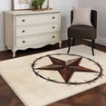 thumbnail image 4 of Texas Star Farmhouse Large Area Rugs for Bedroom Living Room, Soft Non Slip Carpet Bedside Rug, Western Country Stars Retro Rectangular Floor Cover Kitchen Accent Rug 3'x5' for Dining Room/Office, 4 of 9
