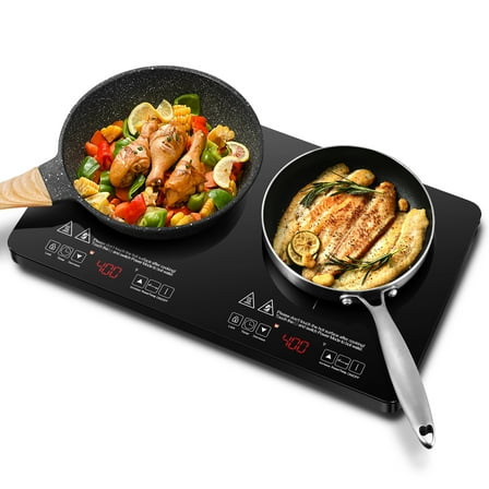 Sunmaki Double Induction Cooktop 2 Burner Porable 1800W