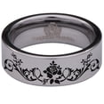 thumbnail image 2 of Positive Life Flower Tungsten Carbide Ring, 2 of 9