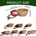 thumbnail image 3 of LHWEN Portable Hand Carved Wooden Mug, Various Animal Head Shape Cup Outdoor Camping Drinking Cup Kitchen Accessories Material Lanyard Easy Carry Natural Design Unique Wood Grain, 3 of 6