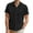 Black, variant on Coshow Men's Button Down Short Sleeve Casual Shirt Lightweight Wrinkle Free Stretch Summer Shirt