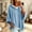 Sky Blue, variant on Pullover Sweaters for Women Hooded Side Slit Ribbed 3/4 Batwing Sleeve Sweaters Soft Ribbed Knitted Drawstring Sweatshirts Trendy Sweatshirts Daily Office Work Travel Outfits, Brown L