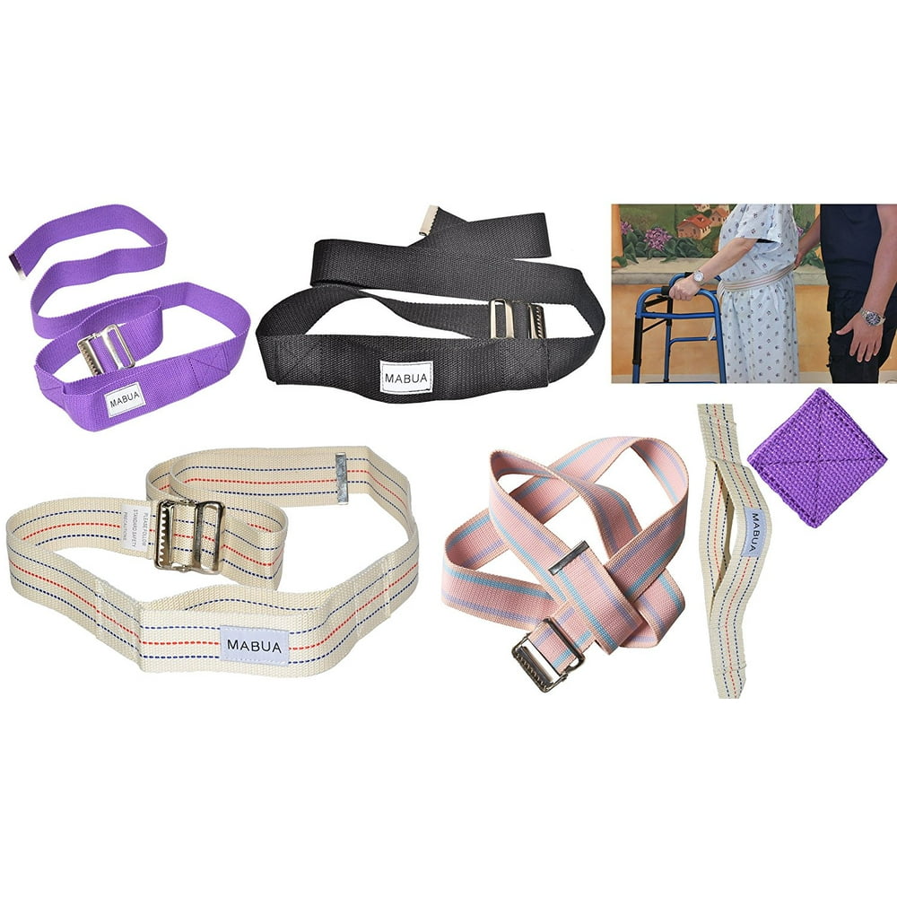 Flash Sale! MABUA Physical Therapy Gait Belt with Metal Buckle 1 Loop Handle Beige 60'. Also