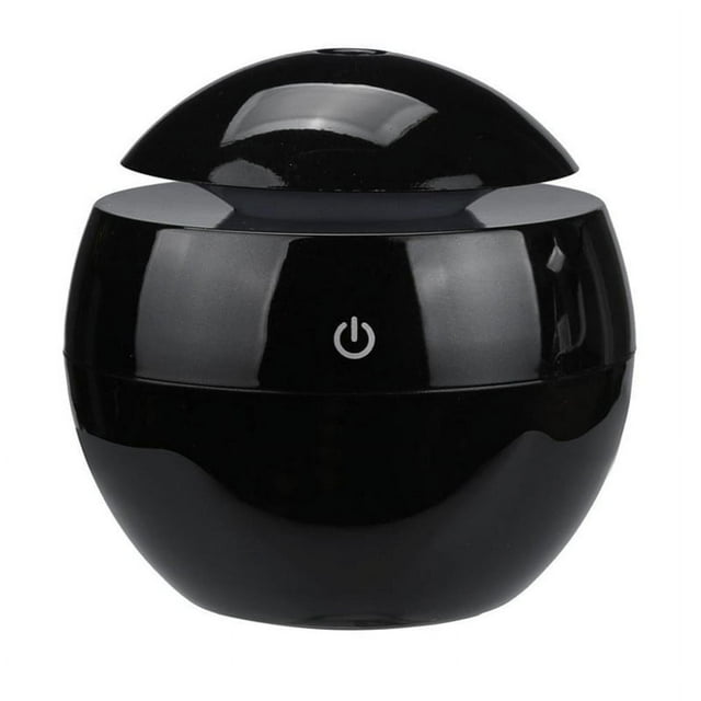 Humidificador de Aire PortáTil USB UltrasóNico Difusor de Luz LED Difusor de Aceite EléCtrico Aromaterapia Negro