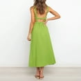 thumbnail image 4 of Fridja Robe Longue Décontractée Sans Manches Col Rond Couleur Unie pour Femmes, 4 of 8