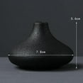 thumbnail image 3 of 2 Uds Minimalismo Florero de Cerámica Seca Florero Decorativo Hogar Sala de Negro, 3 of 8