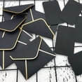 thumbnail image 2 of 50pcs 7.27x5.31 Inch Card Envelopes V Flap Envelopes With Gold Border For Graduation Invitation Wedding Greeting Cards Black, 2 of 7