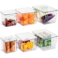 thumbnail image 6 of Sorbus Organizer Bins with Lids, Kitchen Pantry Organization Storage Bins, Cabinet Organizers, Containers for Organizing, Acrylic Bins - Vanity Closet Organizer, (6-Pack), 6 of 9