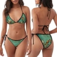 thumbnail image 3 of Fotbe Retro Birds Traje de Baño para Mujer de Dos Piezas – Bikini Sexy de Tirantes Tipo Halter con Diseño Triangular, 3 of 6