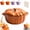Orange-B, variant on Pumpkin Enameled Cast Iron Dutch Oven with Lid, Oven Safe Soup Casserole Dish with Dual Handles, Cute Fall Harvest Decor Bakeware for Thanksgiving Halloween