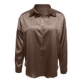 thumbnail image 4 of Mnuaqn Womens Dress Shirts Long Sleeve Button Down Shirt Wrinkle-Free Business Casual Blouse Office Work Tops (Bronze,S), 4 of 5