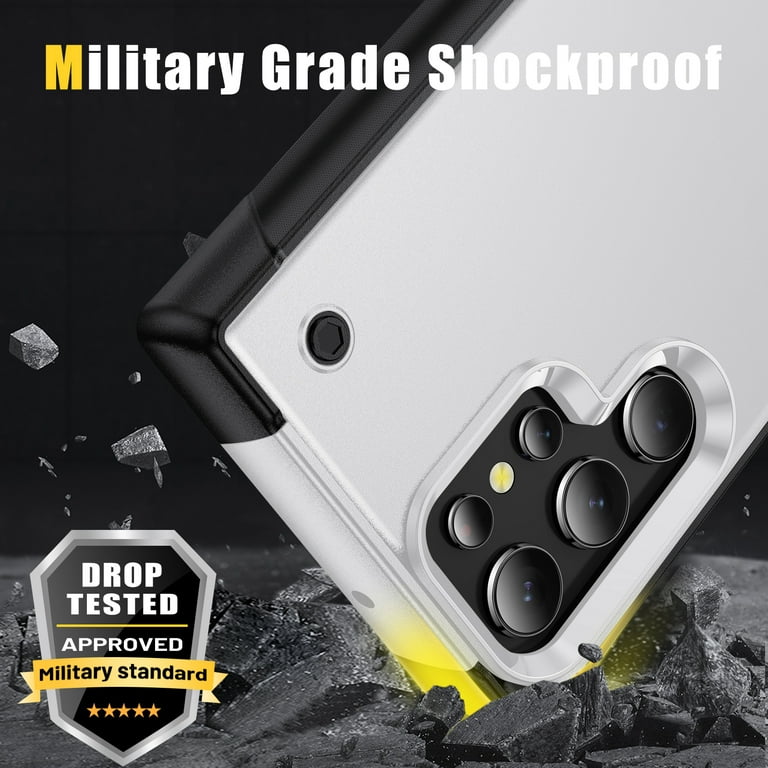 for Samsung Galaxy S22 Ultra Case, Luxury Anti-falling Shockproof Hybrid  Military Grade Cover W/Built-in Kickstand | Ultimate Drop Protection for