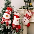 thumbnail image 2 of PEIBang Christmas Stockings,Large Vintage Christmas Stockings with Reindeer for Family Holiday Fireplace Hanging Decorations, 2 of 6