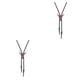 thumbnail image 1 of Corbatas doradas para hombre Sonducket accesorios de ropa ajustables de vaquero americano collar estilo occidental regalo de corbata con metal rojo, 1 of 6