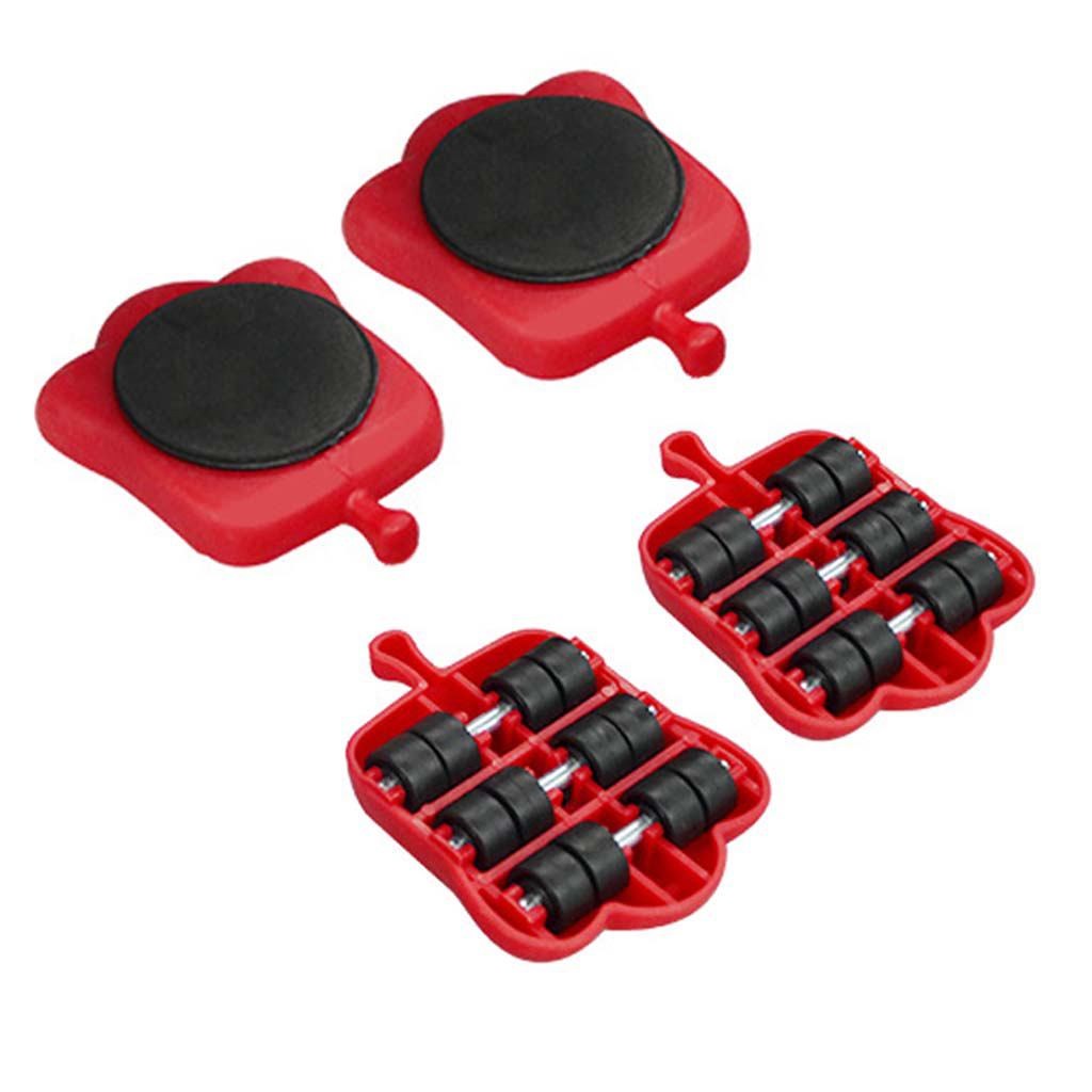 MOMOJIA Furniture Mover Tool Transport Lifter Heavy Stuffs Moving Wheeled Roller Bar Set