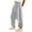 Light Gray, variant on Women's Baggy Wide Leg Pants Casual Drawstring Elastic Waisted Contrast Color Workout Y2K Track Pants