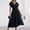 Navy, variant on Sentmoon Wedding Guest Dresses for Women 2026 Solid Color Tropical Dresses for Women V Neck Short Sleeve Holiday Pleated Oversized Spring Dress for Teen Girls Summer and Vacation M