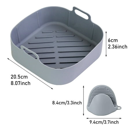 

Replacement Air Fryer Silicone Pot Square Oven Accessories With Gloves Reusable