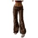 thumbnail image 1 of Gibobby Pantalones deportivos para mujer Pantalones Cargo holgados con bolsillo para mujer, estética, Vintage, cintura elástica individualizada(Marrón,XL), 1 of 4