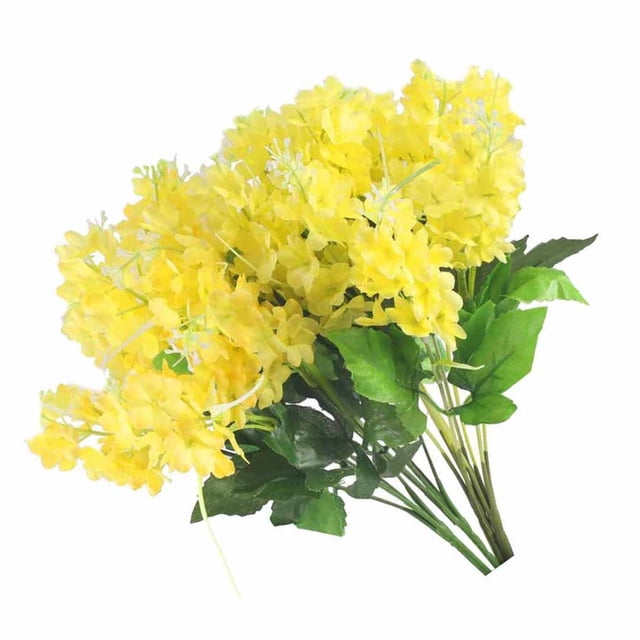 Langgg 4pcs 5-head Artificial Flower Simulation Floral Decor Home Table Centerpiece Wedding artificial Flower, Yellow
