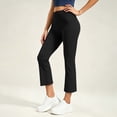 thumbnail image 2 of Women's High Rise Cropped Flare Yoga Pants, Buttery-Soft Stretch Yoga Capri Flare Leggings, Supportive Waistband, Travel, Lounge, Casual, 2 of 6