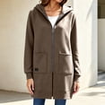thumbnail image 2 of BOOMNY Womens Long Sleeve Fleece Hoodies Solid Pullover Long Hoodie for Women Trendy Zip Up Warm Fall Winter Hooded Sweatshirts With Pocket, 2 of 6