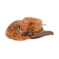 thumbnail image 4 of Sombrero de vaquero para hombre, elegante sombrero de de ala ancha para fiestas temáticas, acampadas y senderismo Naranja, 4 of 8