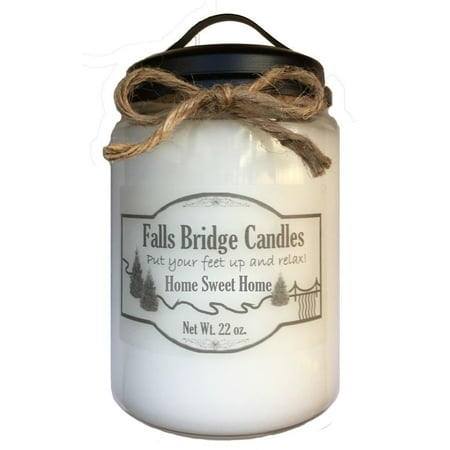 Home Sweet Home Scented Jar Candle, Large 22-Ounce Soy Blend, Falls Bridge