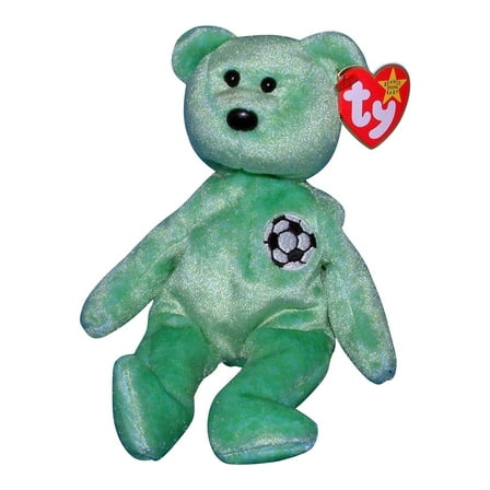 Ty Beanie Baby - KICKS the Bear 8" Plush (BONUS ONE FUN CHOPS)