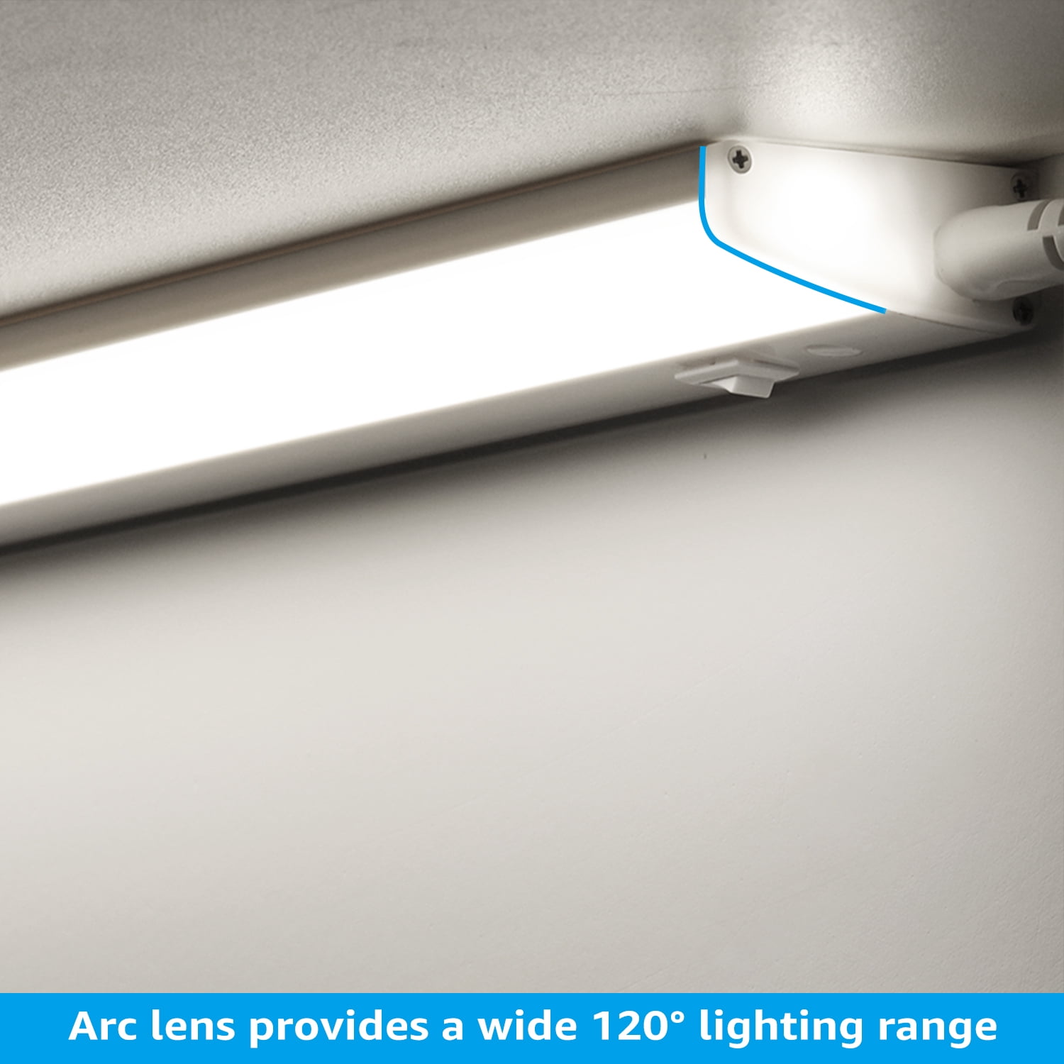 12 Pack Linkable LED Under Cabinet Light, Plug in Under Cabinet LED Lighting, ETL Listed, Individual Control, 12 Inch, 4000K Cool White (Included 3*Power Cord)