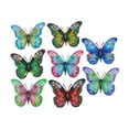 thumbnail image 1 of 8 piezas de mariposas de Metal, decoración artística de pared, esculturas decorativas de hierro prácticas para pared, 1 of 9