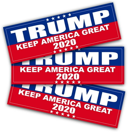 - ANLEY 9 X 3 inch Trump 2020 Decal - Car and Truck Reflective Bumper Stickers - 2020 United States Presidential Election (3 Pack)
