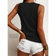 thumbnail image 3 of Sherrylily Women Tank Tops Summer Sleeveless Henley Shirts Low Cut Button Down Knit Tee, 3 of 4