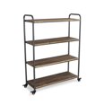 thumbnail image 2 of Contemporary Home Living 51" Brown and Gray 4 Tier Shelf Cart with Wheels, 2 of 4