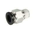thumbnail image 5 of Uxcell Straight Coupling Adapter 1/4NPT Push to Fit 3/8 Inch OD Hose Connect Fittings, Black & Silver Tone 3 Pack, 5 of 5