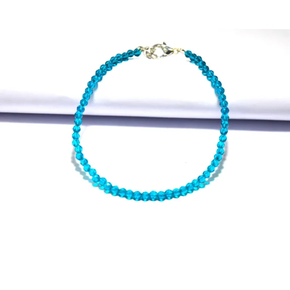 ROYALGEMSTONE Apatite Beaded Bracelet, Apatite Faceted Rondelle Beads Bracelet, Gemstone