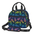 thumbnail image 1 of Disketp Retro Bright Pineapple Lonchera Térmica para Mujer y Hombre, Bolsa de Almuerzo Reutilizable e Impermeable para Trabajo, Viajes y Picnic, 1 of 7