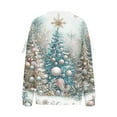 thumbnail image 4 of Sakmal Plus Size Sweatshirts Women Fall Christmas White Sweatshirts Fashion Christmas Trees Long Sleeve Shirts, 4 of 5