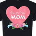 thumbnail image 4 of Inktastic World's Best Mom in Pink Heart with Flowers T-Shirt, 4 of 5