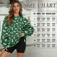 thumbnail image 6 of Xoenoiee Christmas Candy Print Women Casual Oversized Sweatshirts Xmas Long Sleeve Pullover Jackets Fall Winter Outfits with Side Slits, Size S, 6 of 7