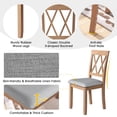 thumbnail image 4 of 3 Piece Kitchen Dining Set, Dining Table Set for 2, 1 Drop Leaf Dining Table and 2 Dining Upholstered Chairs, Dining Room Set for Small Places, Natural, 4 of 9