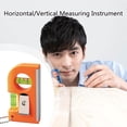thumbnail image 2 of 2 in 1 Mini Level Tool 2 Bubble Spirit Leveler Metal Chain Hook (Orange), 2 of 14
