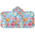 thumbnail image 5 of Yayeee Kids Hooded Towel with Hand Pockets Beach Soft Absorbent Bath Wrap 50 x 23.5 inch, Tropical Flamingo Pattern, 5 of 5