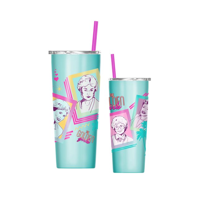 Vaso plateado Buffalo Golden Girls retro de acero inoxidable de 650 ml