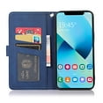 thumbnail image 4 of SaniMore for iPhone 14 Pro Magnetic Closure Flip Wallet Case with Hidden Mirror, Premium PU Leather Cover with Wrist Strap Card Slot & Kickstand Shockproof Protective Shell, Blue, 4 of 9