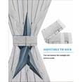 thumbnail image 4 of Texas Star Vintage Blackout Curtains, French Door Curtains for Door Window, Navy Blue Privacy Drapery for Patio/Sidelight Doors, 1 Panel with Tieback, 54 x 40 Inches, 4 of 6
