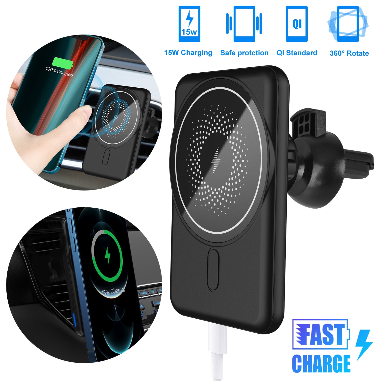 Galaxy S9 S8 Note 8 FITFORT Universal 360° Rotation Car Phone Mount Compatible Phone X XS XR MAX 8 Plus Magnetic Phone Holder Mount for Car GPS Mini Tablet and More PG01 Galaxy S9 S8 Note 8 FITFORT Universal 360° Rotation Car Phone Mount Compatible Phone X XS XR MAX 8 Plus Magnetic Phone Holder Mount for Car GPS Mini Tablet and More PG01